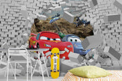 3D Cartoon Toy Car Story Wall Mural Wallpaper WJ 6674- Jess Art Decoration