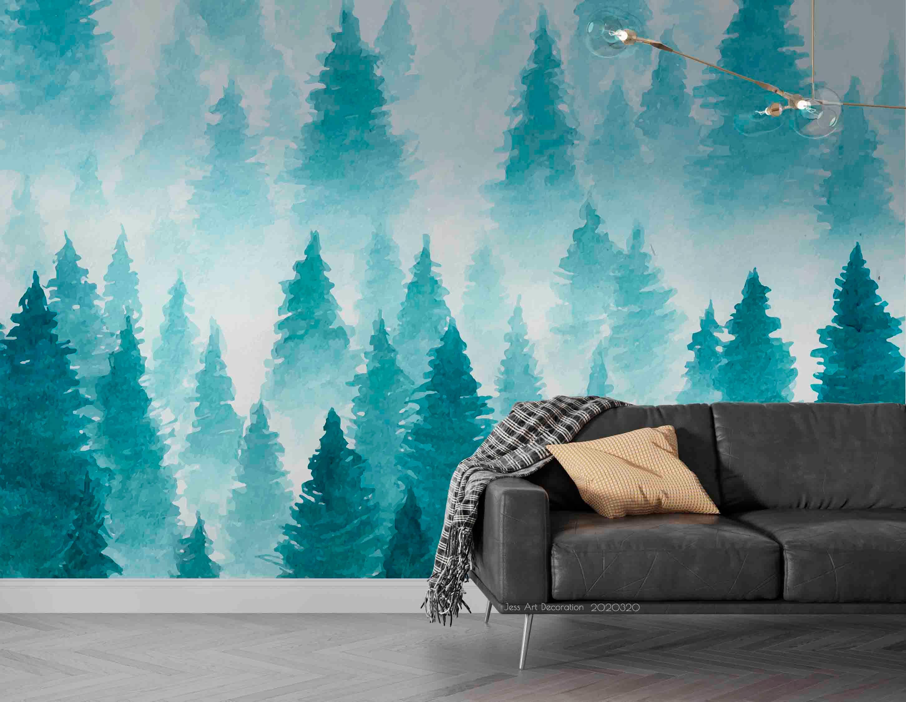 3D Ink Forest Painting Wall Mural Wallpaper GD 3687- Jess Art Decoration