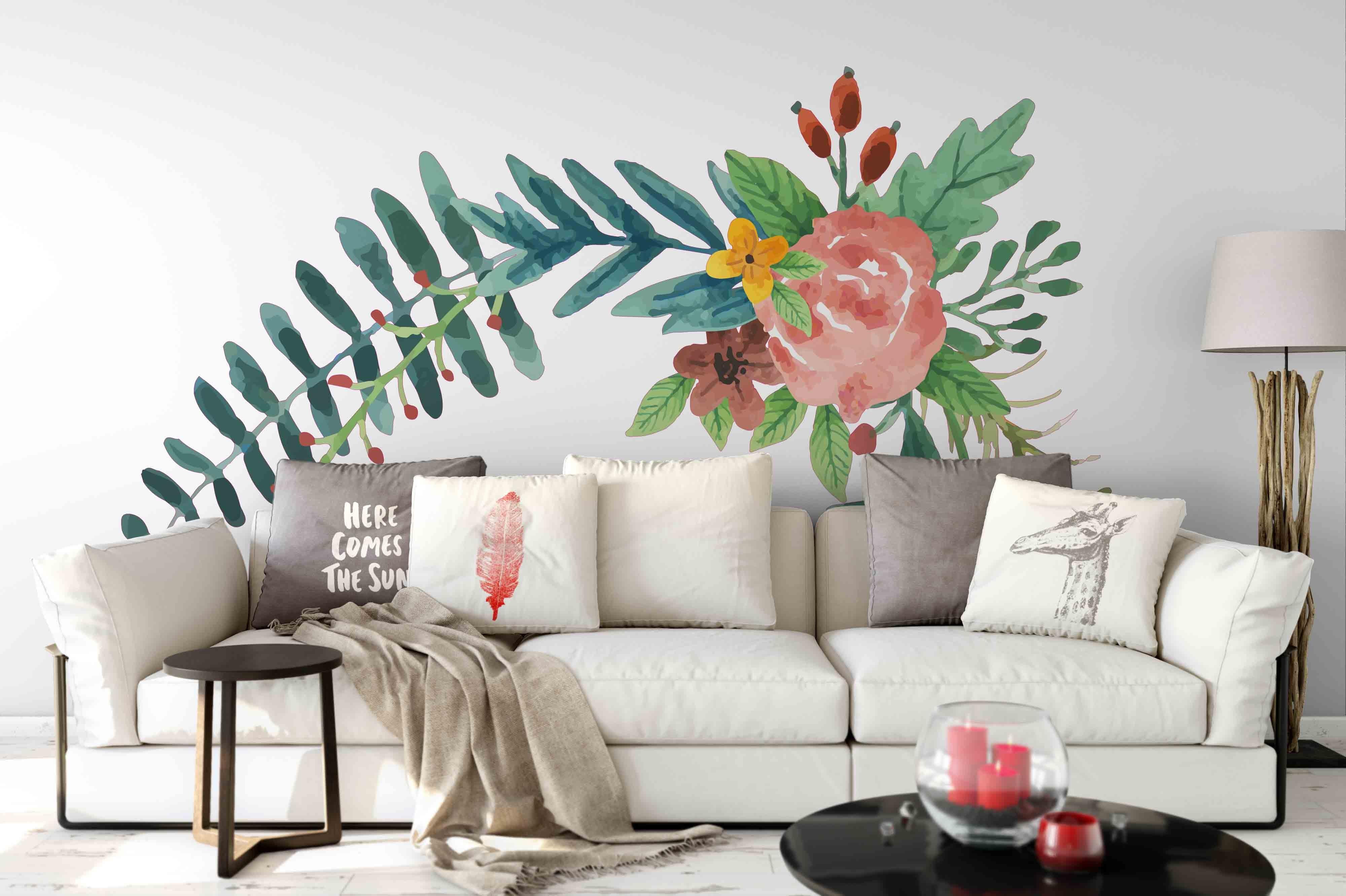 3D Floral Leaves Wall Mural Wallpaper 62- Jess Art Decoration