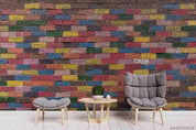 3D Colorful Brick Texture Wall Mural Wallpaper LQH 82- Jess Art Decoration