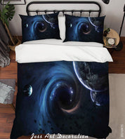 3D Abstract Space Planet Quilt Cover Set Bedding Set Duvet Cover Pillowcases 88- Jess Art Decoration