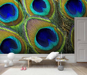 3D Peacock Feather Wall Mural Wallpaper 30- Jess Art Decoration