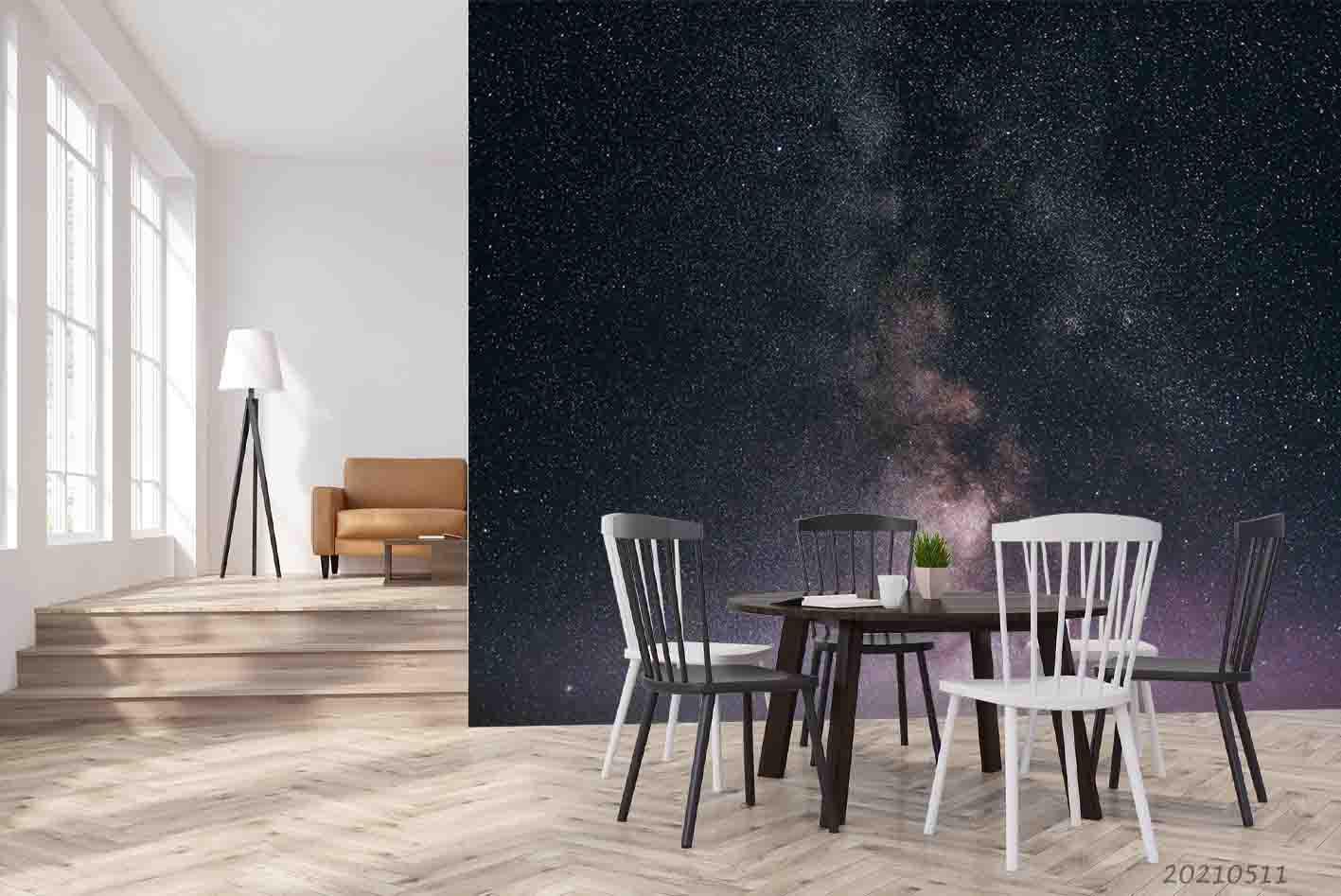 3D Starry Sky Nature Landscape Wall Mural Wallpaper LQH 159- Jess Art Decoration