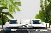 3D Tropical Green Leaf Wall Mural Wallpaper LQH 261- Jess Art Decoration