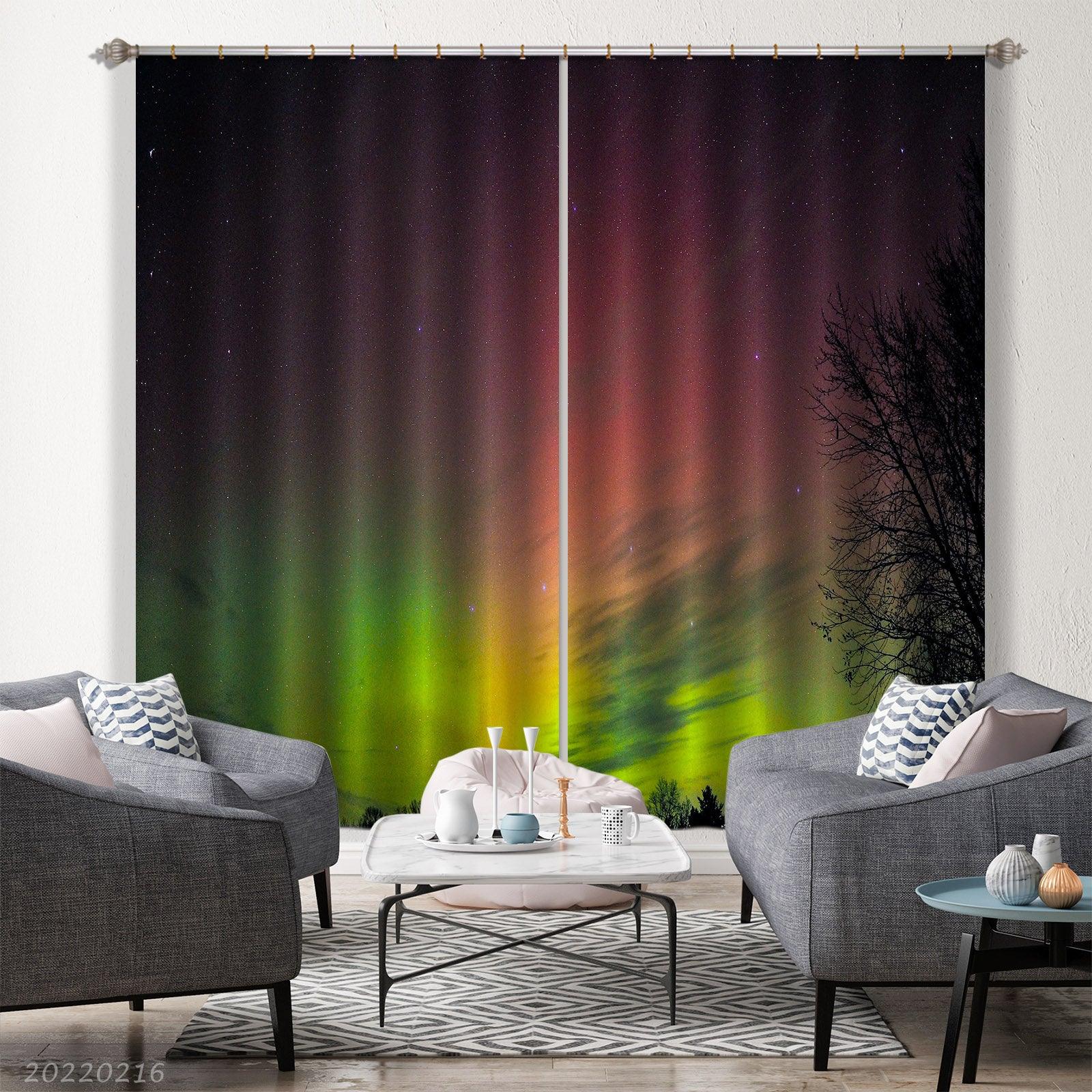 3D Woods Aurora Pattern Curtains and Drapes GD 2171- Jess Art Decoration