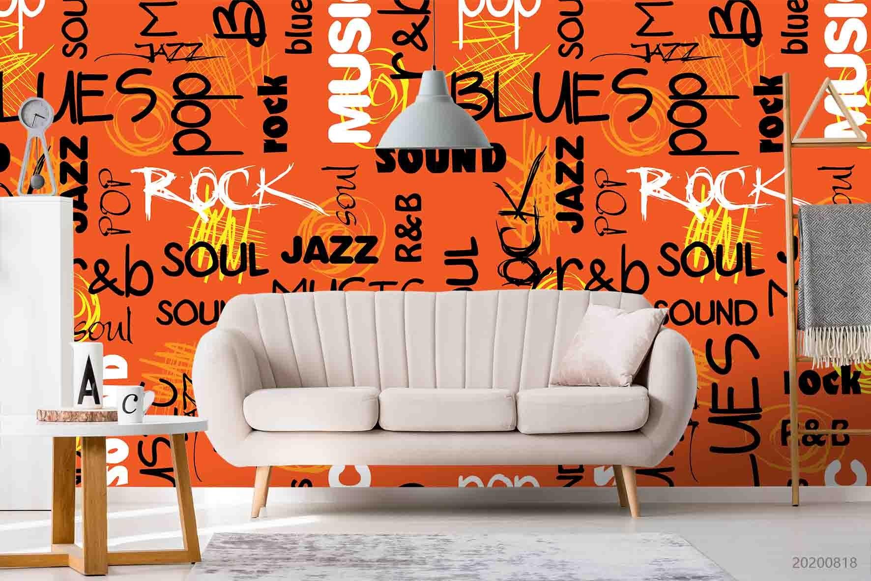 3D Vintage Letter Pattern Wall Mural Wallpaper LXL 1139- Jess Art Decoration