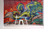 3D Brick Bird Graffiti Wall Mural Wallpaper sww 58- Jess Art Decoration