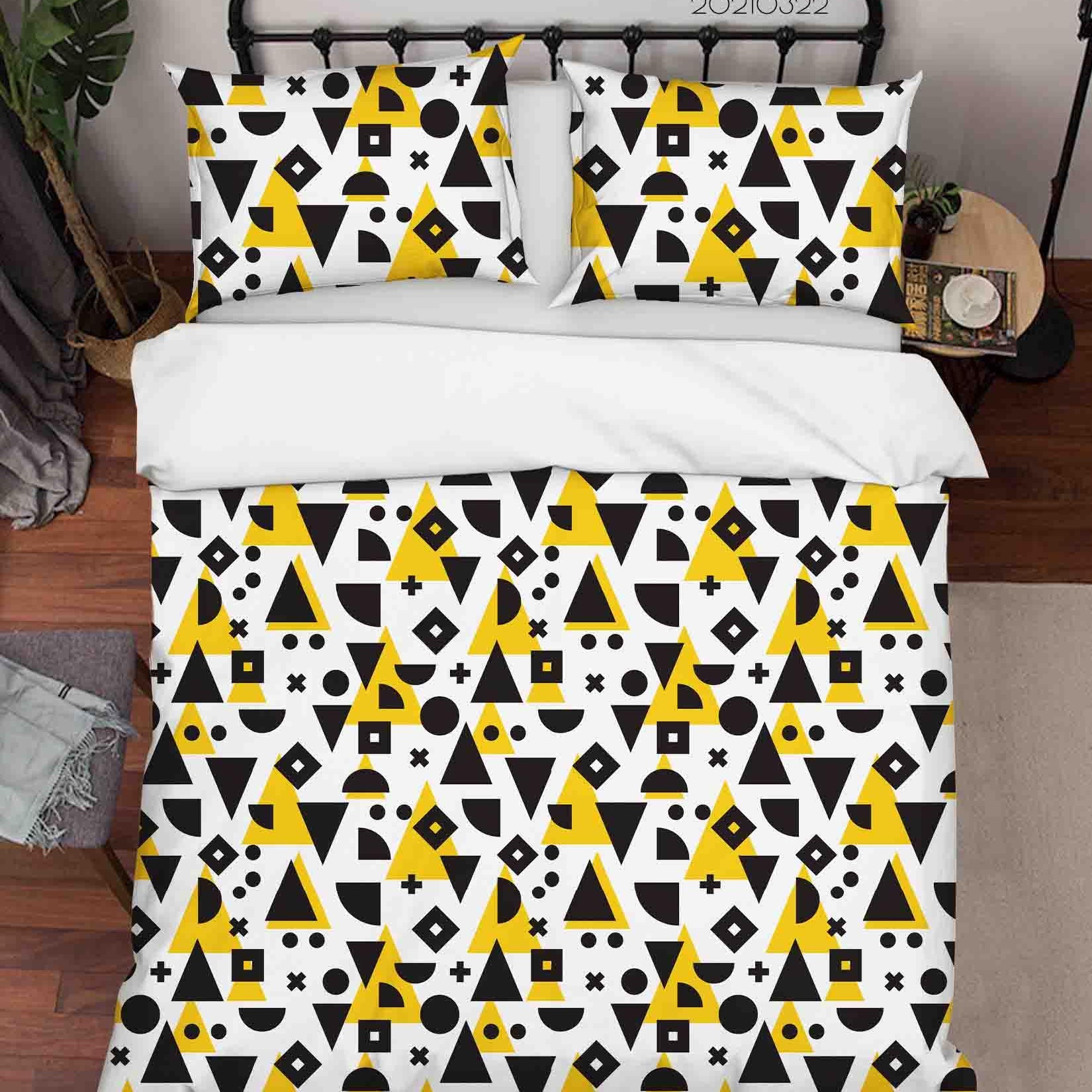 3D Abstract Geometric Pattern Quilt Cover Set Bedding Set Duvet Cover Pillowcases 11LQH- Jess Art Decoration
