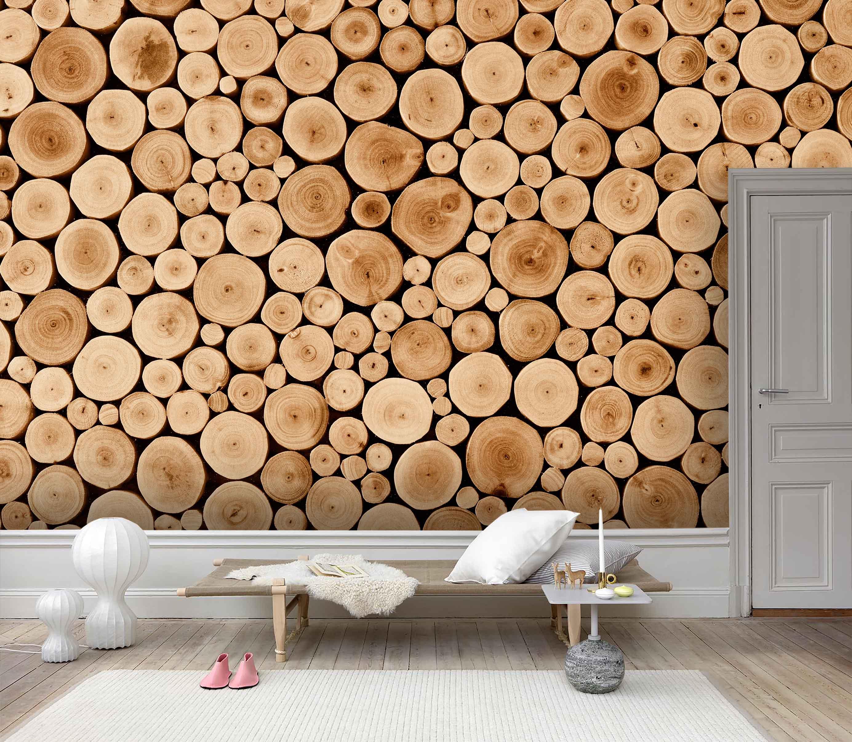 3D Laminated Log Wall Mural Wallpaper 49- Jess Art Decoration