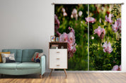 3D Field Pink Flower Scenery Curtains and Drapes GD 3256- Jess Art Decoration