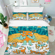 3D Abstract Artistic Monster Graffiti Quilt Cover Set Bedding Set Duvet Cover Pillowcases 82- Jess Art Decoration