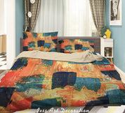 3D Orange Graffiti Pattern Quilt Cover Set Bedding Set Duvet Cover Pillowcases 177 LQH- Jess Art Decoration