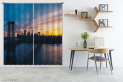 3D Sunset Sky City Architecture Curtains and Drapes LQH 325- Jess Art Decoration