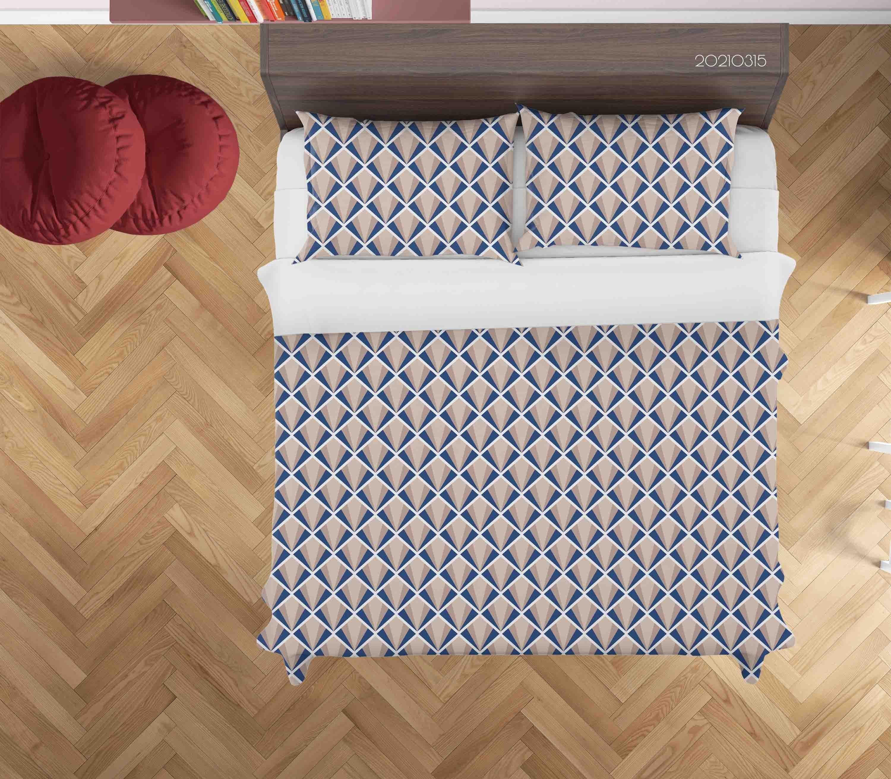 3D Abstract Geometric Art Decoration Quilt Cover Set Bedding Set Duvet Cover Pillowcases 235- Jess Art Decoration