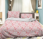 3D Valentine's Day Design Quilt Cover Set Bedding Set Duvet Cover Pillowcases 121- Jess Art Decoration