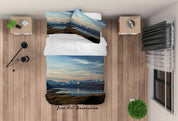 3D Sky Mountain Lake Landscape Quilt Cover Set Bedding Set Duvet Cover Pillowcases 309- Jess Art Decoration