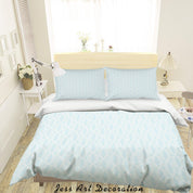 3D Blue Oval Quilt Cover Set Bedding Set Duvet Cover Pillowcases SF136- Jess Art Decoration