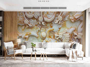 3D Stereo Relief Dragon Pearl Wall Mural Wallpaper SWW5087- Jess Art Decoration