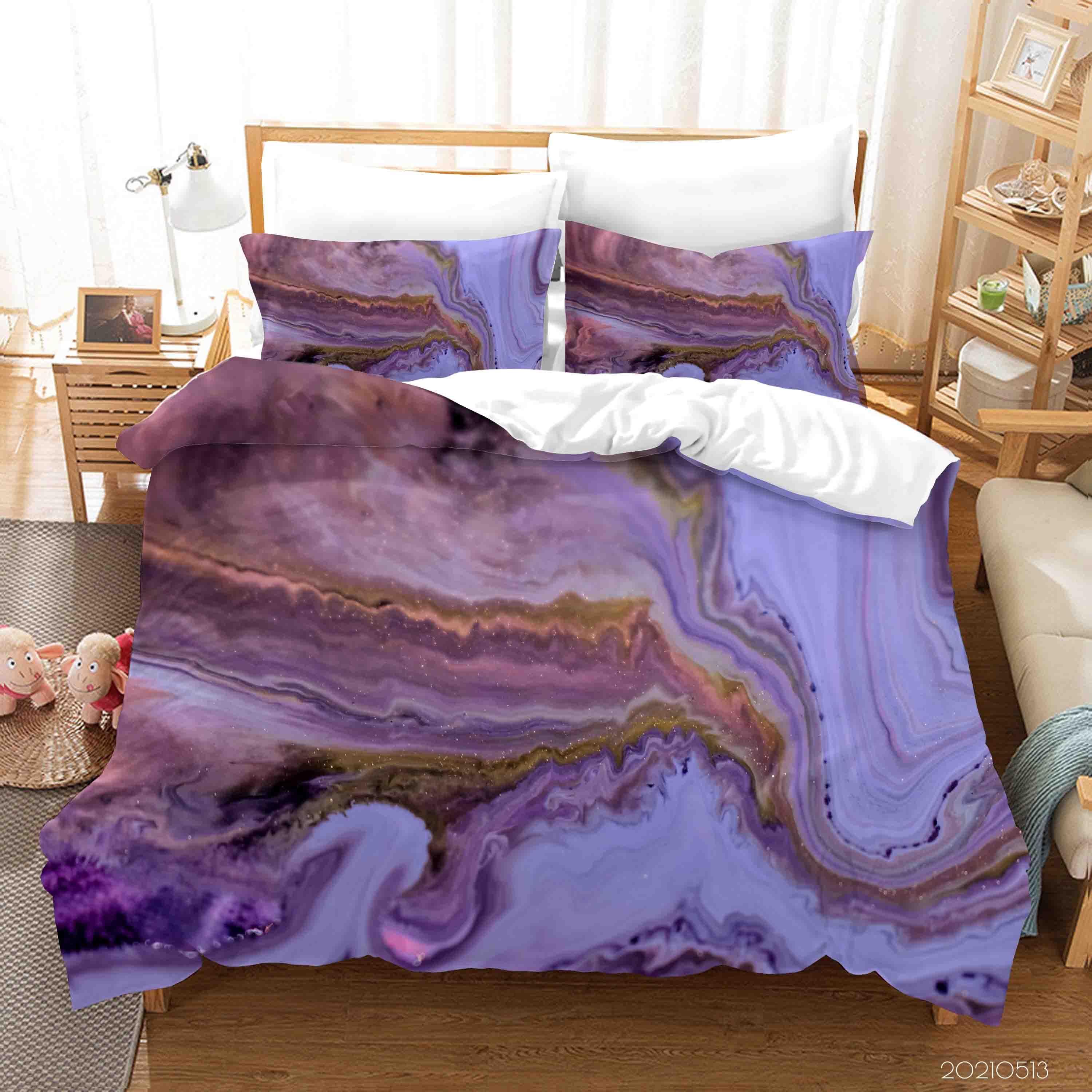 3D Abstract Marble Texture Quilt Cover Set Bedding Set Duvet Cover Pillowcases 274- Jess Art Decoration