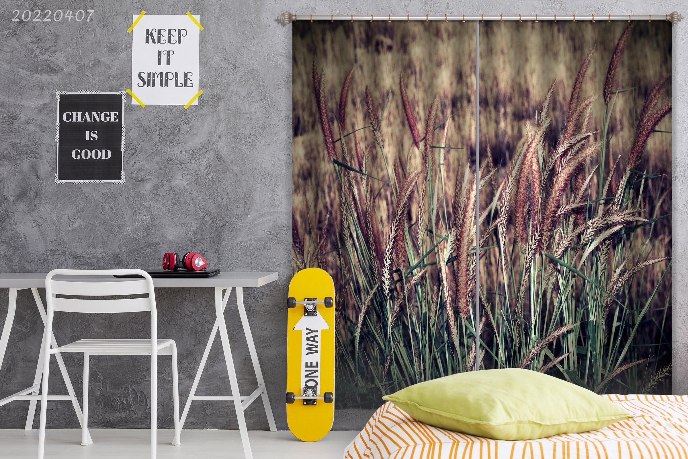 3D Landscape Nature Grass Plant Curtains and Drapes GD 3535- Jess Art Decoration