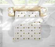 3D Pattern Cute Bee Heart Dash Quilt Cover Set Bedding Set Duvet Cover Pillowcases WJ 3468- Jess Art Decoration