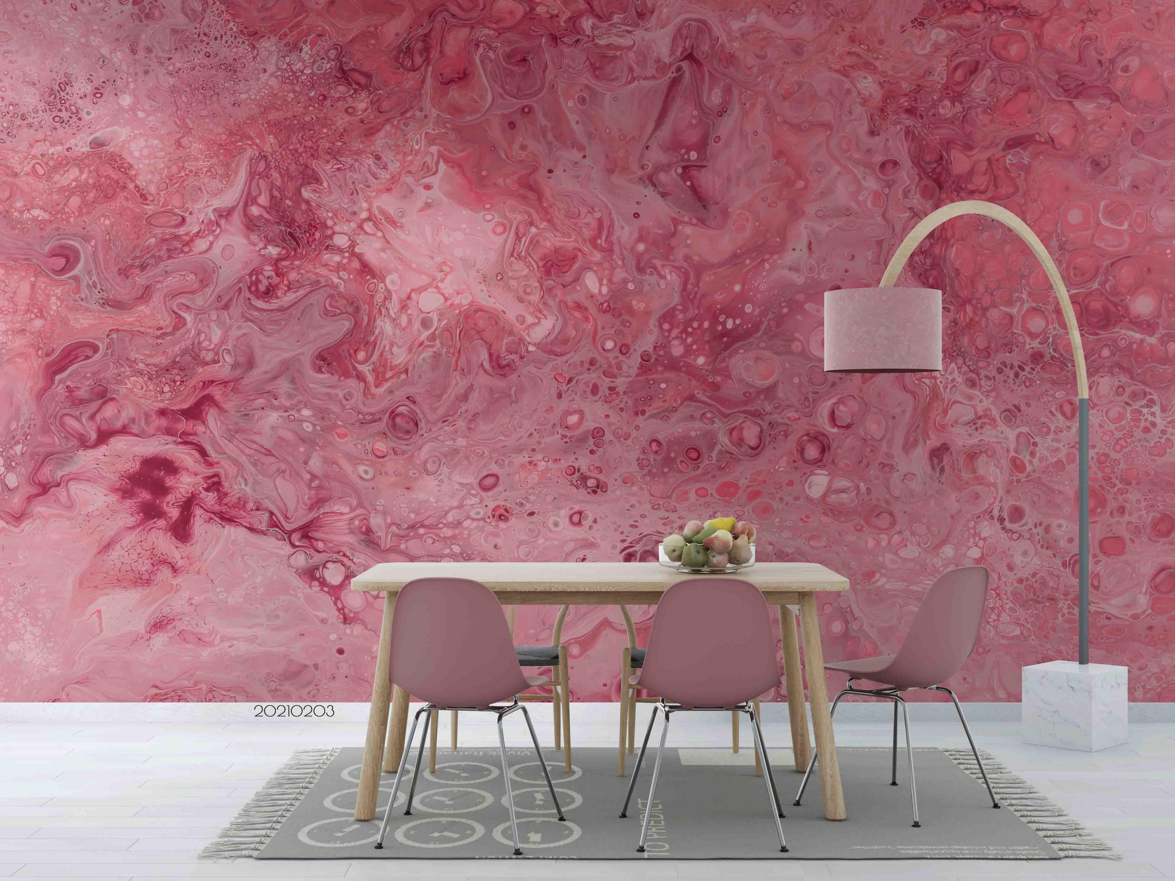 3D Abstract Pink Marble Texture Wall Mural Wallpaper LQH 20- Jess Art Decoration