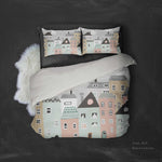 3D Cartoon Building Quilt Cover Set Bedding Set Pillowcases 08- Jess Art Decoration