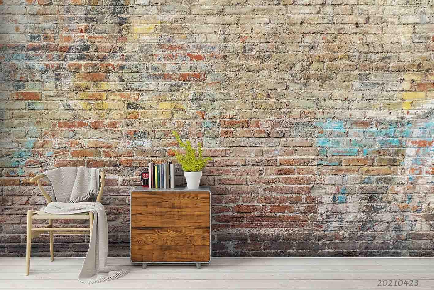 3D Brick Wall Texture Wall Mural Wallpaper LQH 297- Jess Art Decoration