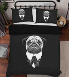 3D Hand Drawn Animal Black Dog Quilt Cover Set Bedding Set Duvet Cover Pillowcases 127 LQH- Jess Art Decoration