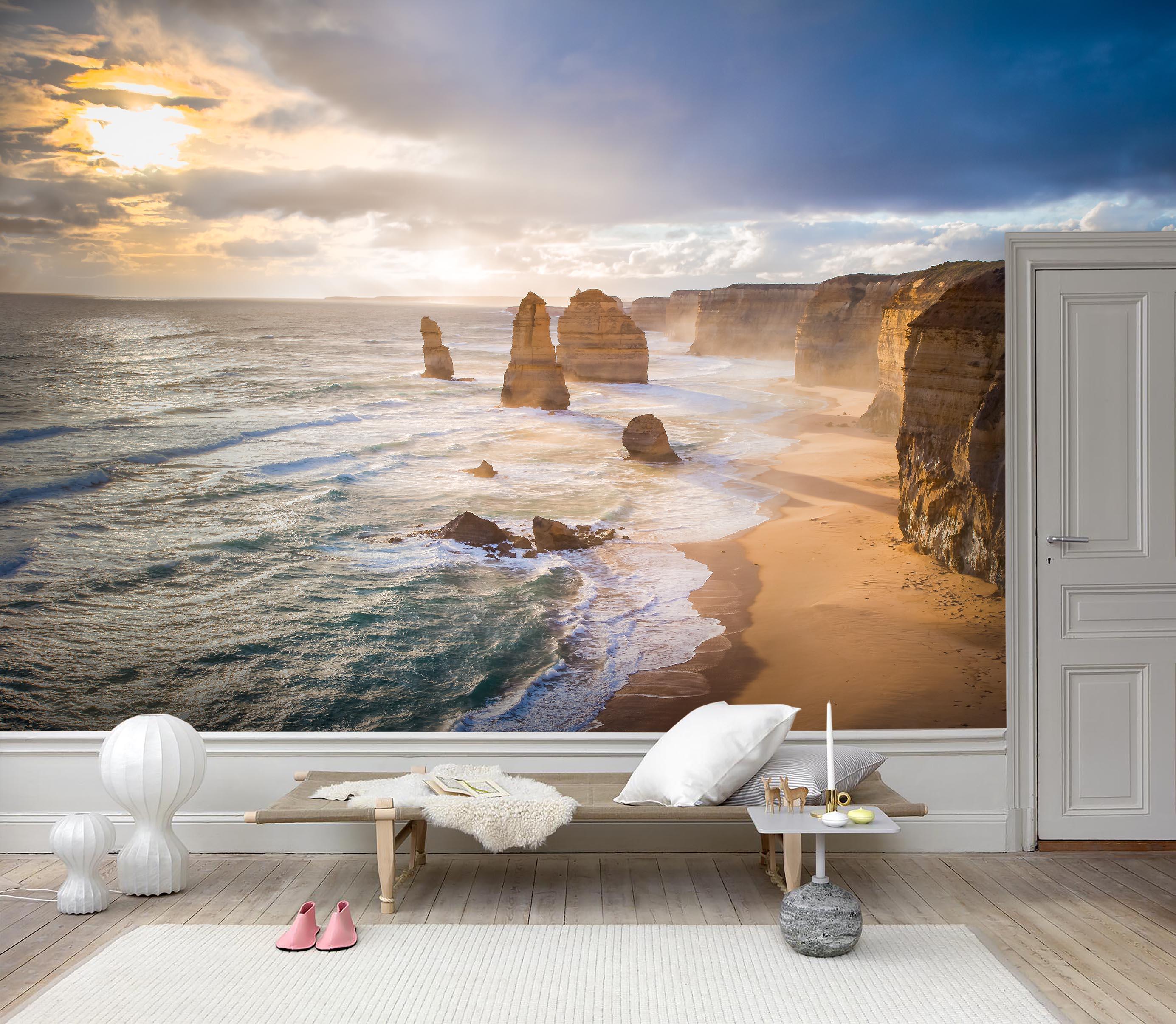 3D Beach Cliff Wall Mural Wallpaper 58- Jess Art Decoration