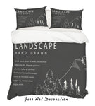 3D Cartoon Plants Black Quilt Cover Set Bedding Set Pillowcases 2- Jess Art Decoration