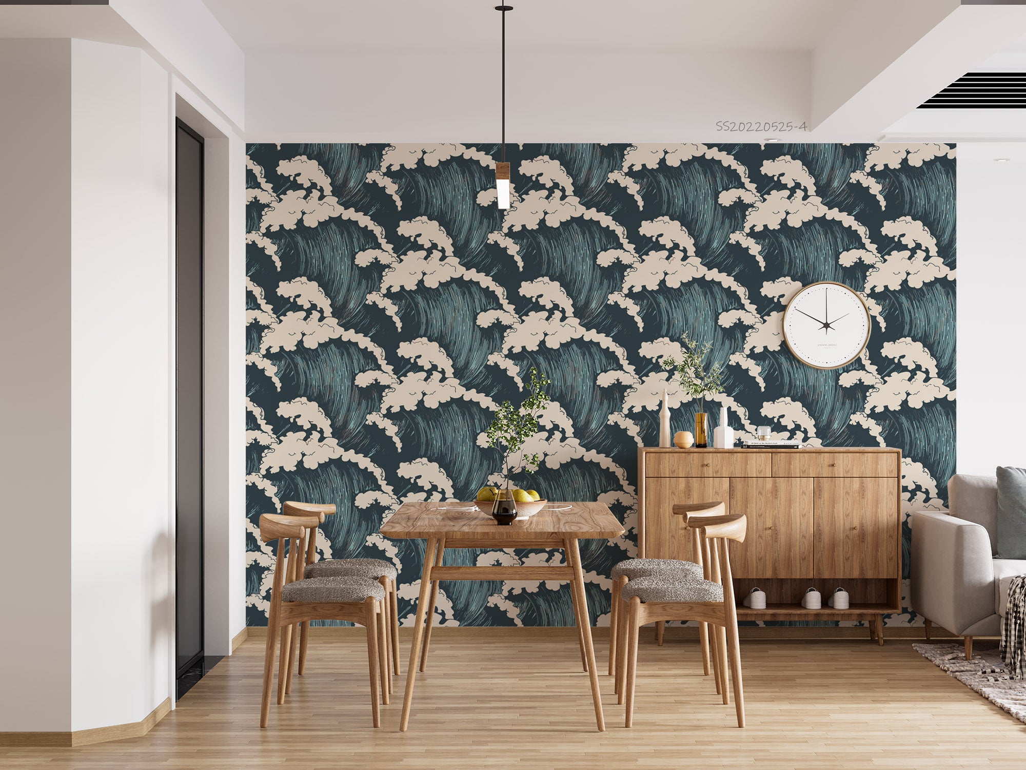 3D Vintage Wave Pattern Wall Mural Wallpaper GD 721- Jess Art Decoration
