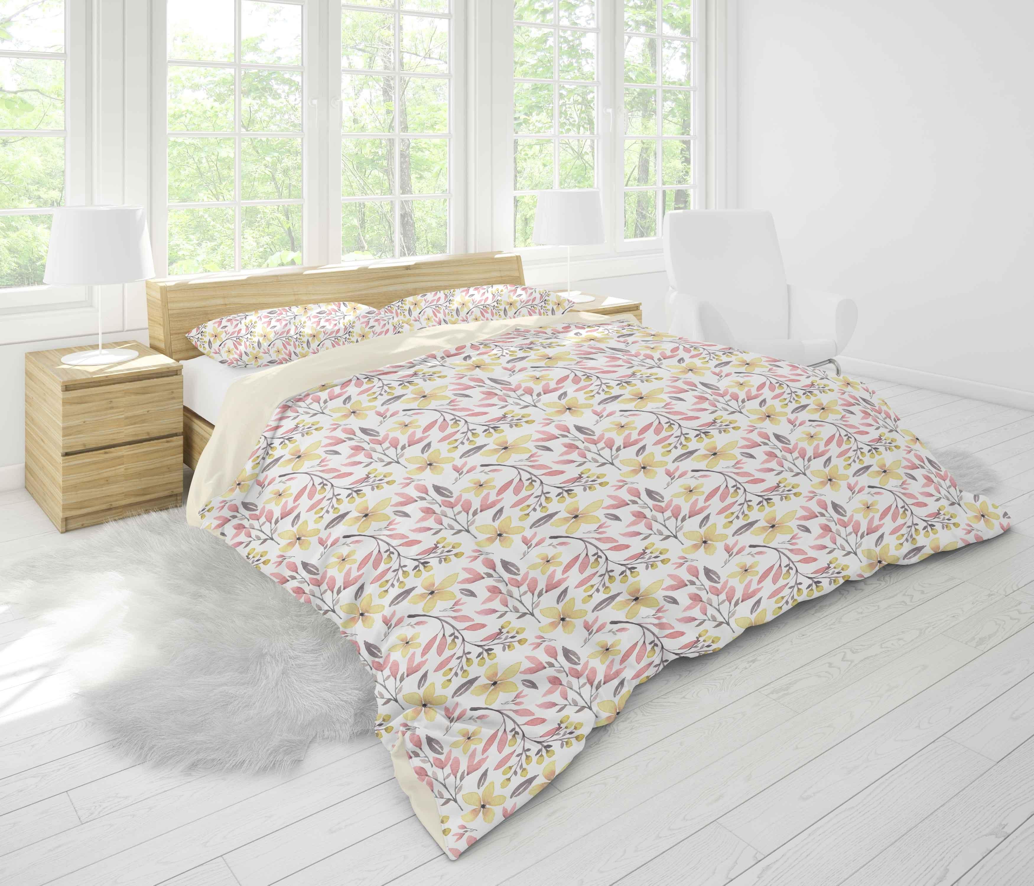 3D Floral Branch Leaves Quilt Cover Set Bedding Set Pillowcases 16- Jess Art Decoration