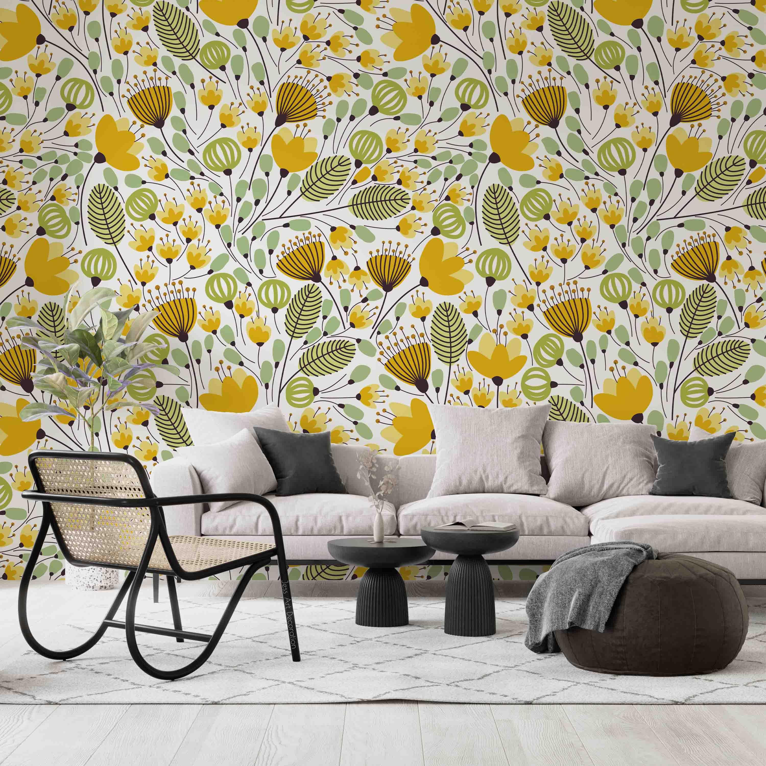 3D Vintage Plant Leaf Pattern Wall Mural Wallpaper GD 3360- Jess Art Decoration