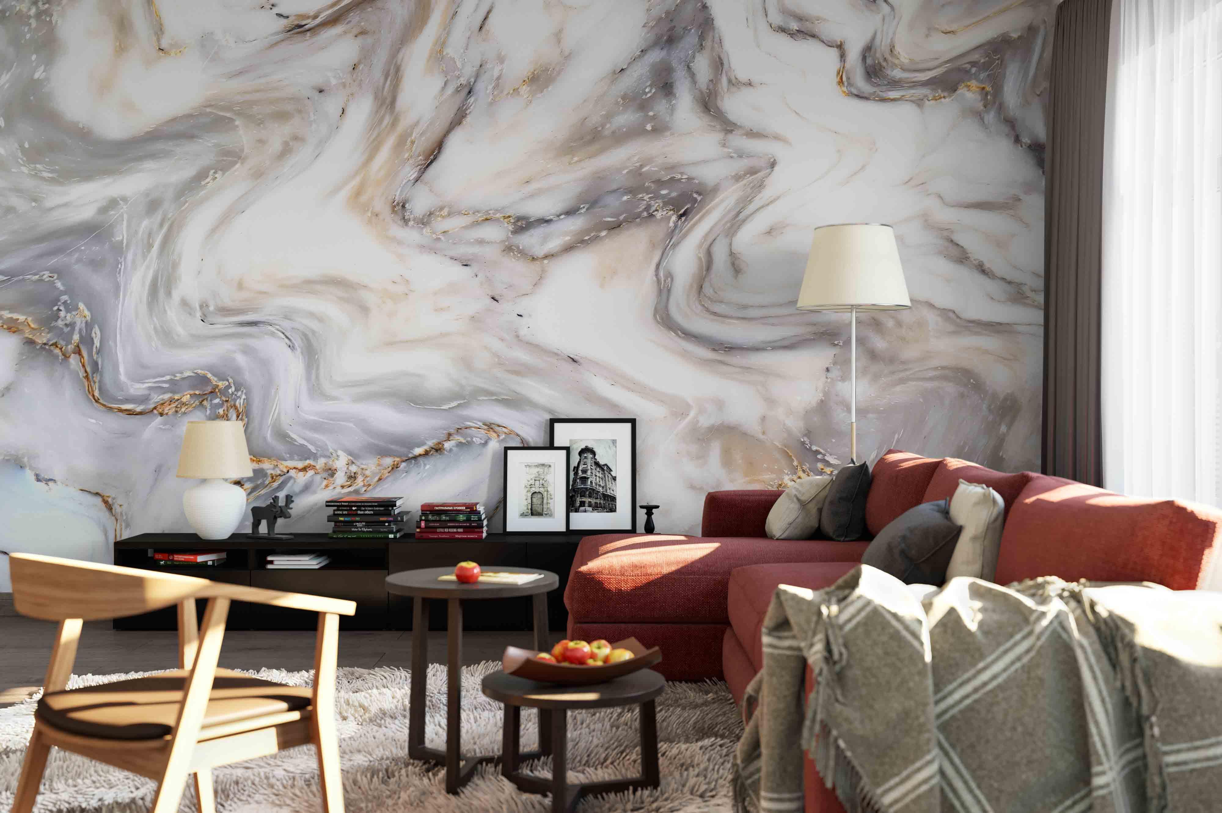 3D Marble Texture Wavy Wall Mural Wallpaper 164- Jess Art Decoration