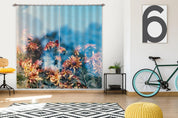 3D Idyllic Beautiful Yellow Flower Curtains and Drapes GD 3417- Jess Art Decoration