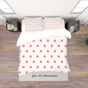 3D White Red Multiplication Sign Quilt Cover Set Bedding Set Duvet Cover Pillowcases SF36- Jess Art Decoration