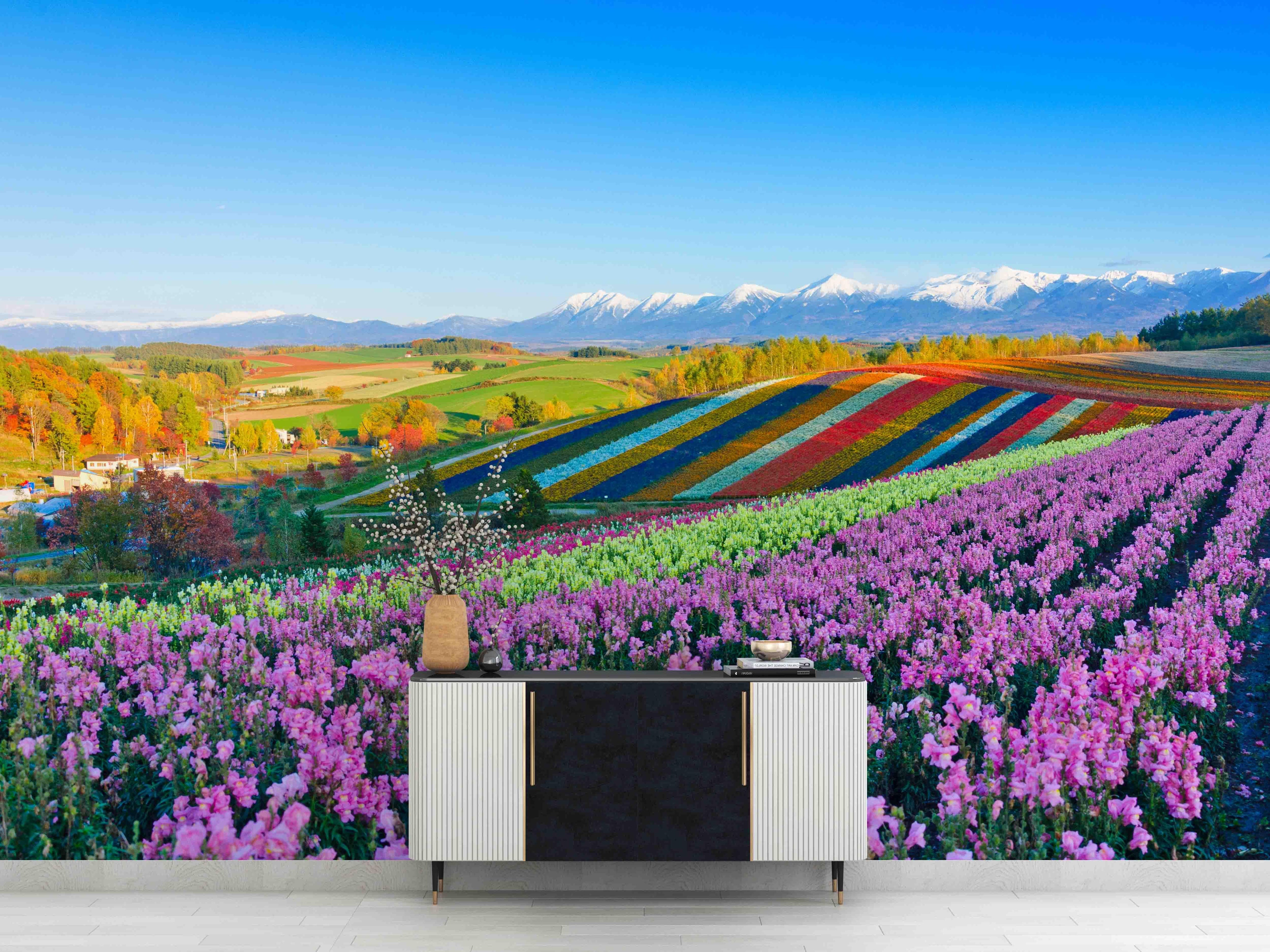 3D Biei Hokkaido Japan Wall Mural Wallpaper LQH 164- Jess Art Decoration