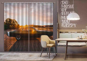 3D Sunset Sky Black Vehicle Curtains and Drapes LQH 51- Jess Art Decoration