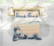 3D Abstract Blue Sea Waves Quilt Cover Set Bedding Set Pillowcases 174- Jess Art Decoration