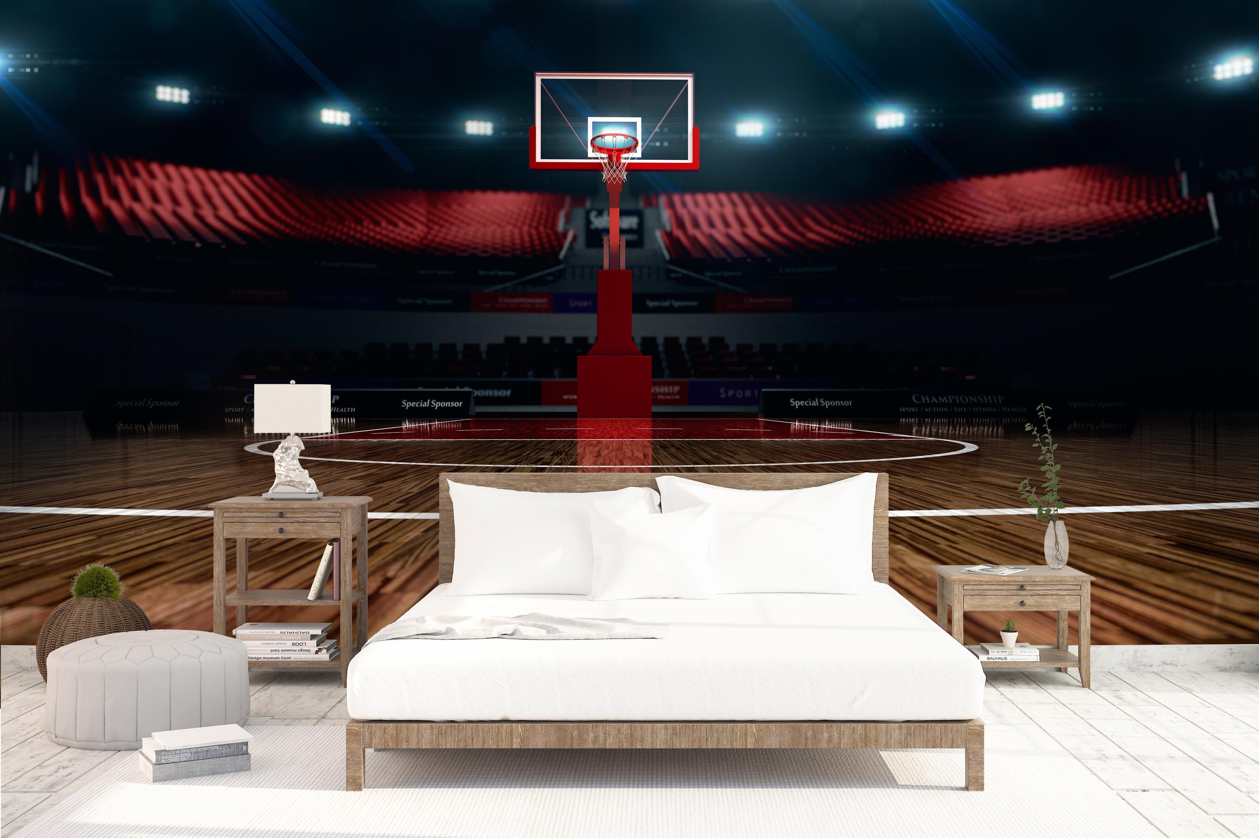 3D Basketball Hall Wall Mural Wallpaper LQH 125- Jess Art Decoration