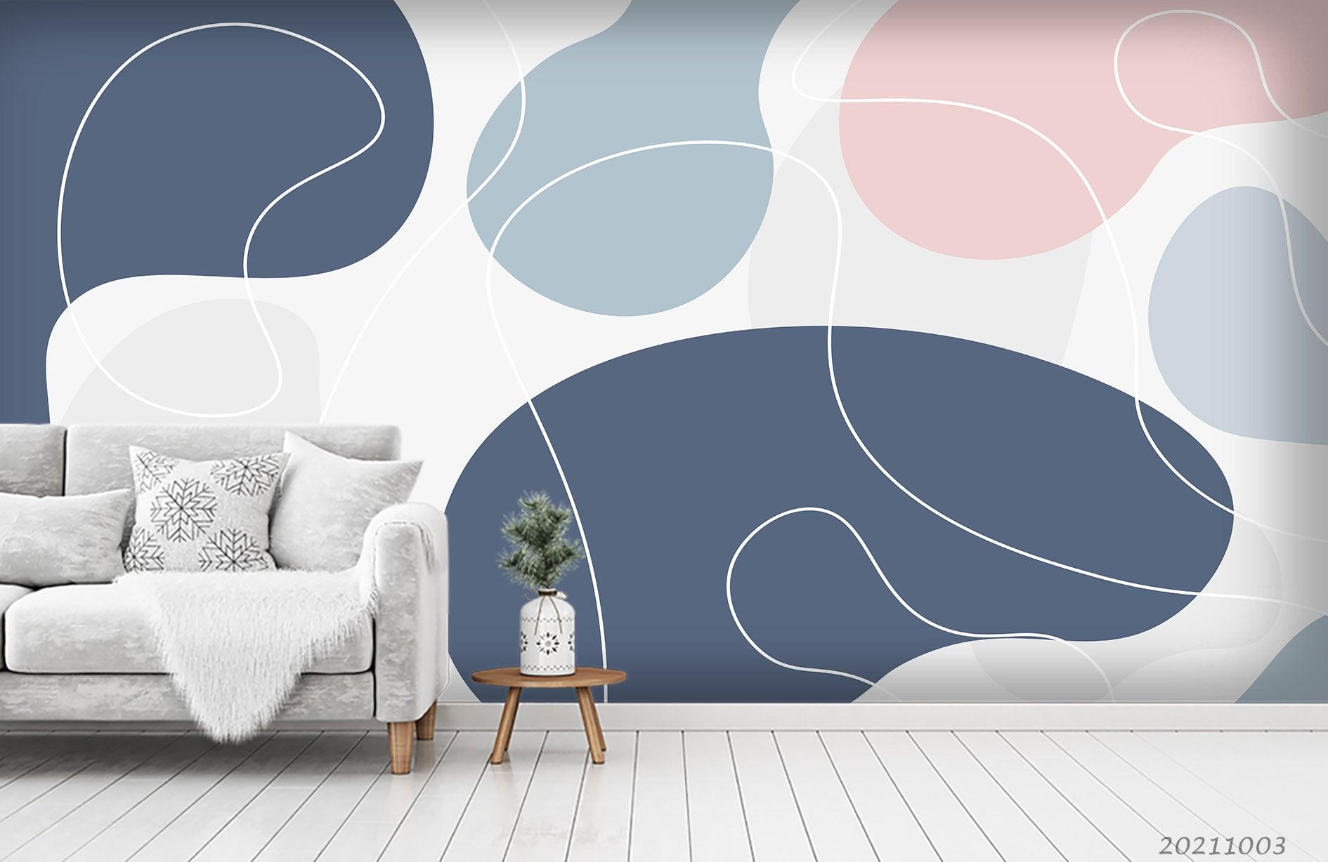 3D Abstract Color Geometry Wall Mural Wallpaper LQH 381- Jess Art Decoration
