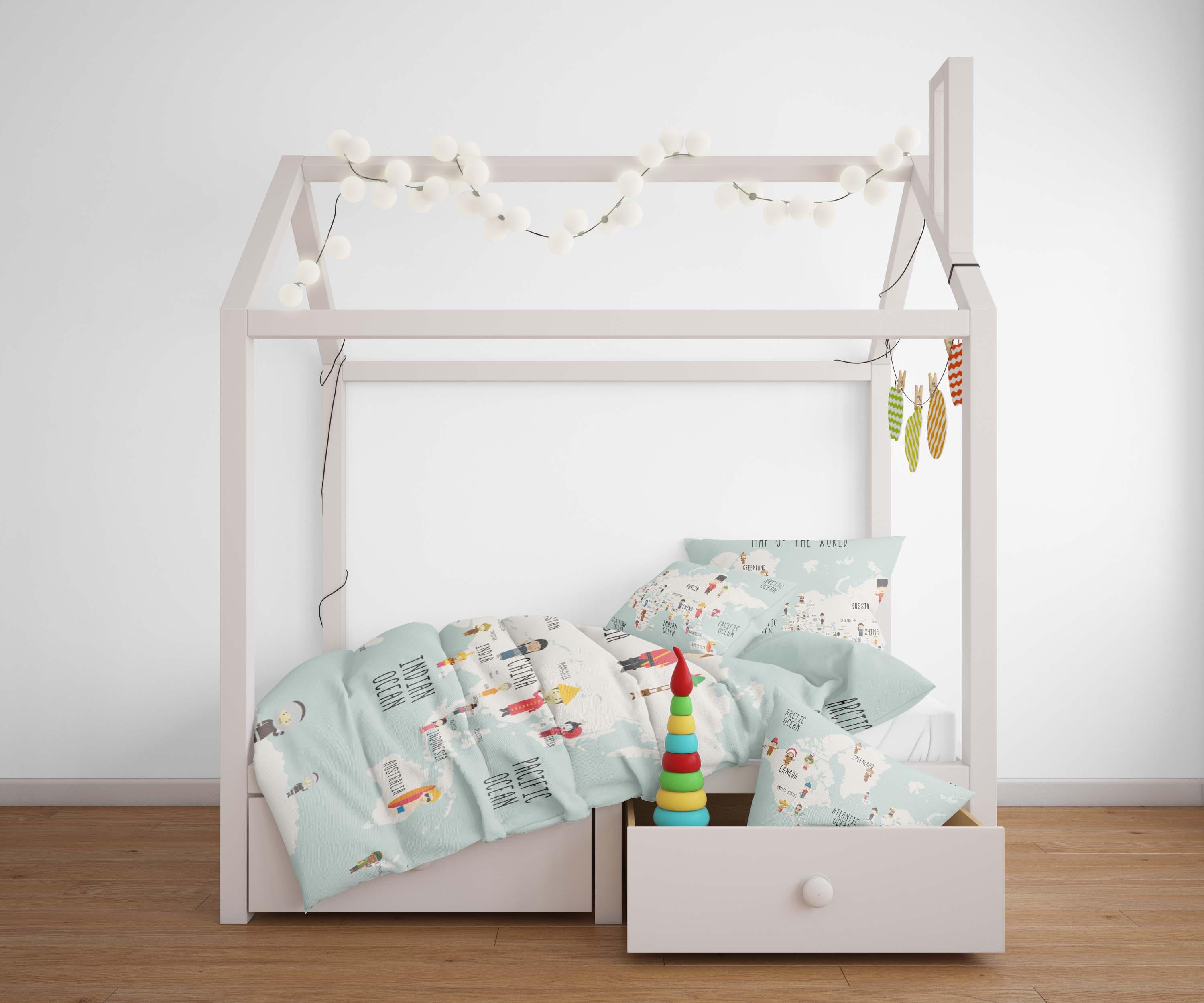 3D Green World Map National Figure Quilt Cover Set Bedding Set Pillowcases 34- Jess Art Decoration