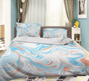 3D Watercolor Blue Marble Quilt Cover Set Bedding Set Duvet Cover Pillowcases 9 LQH- Jess Art Decoration