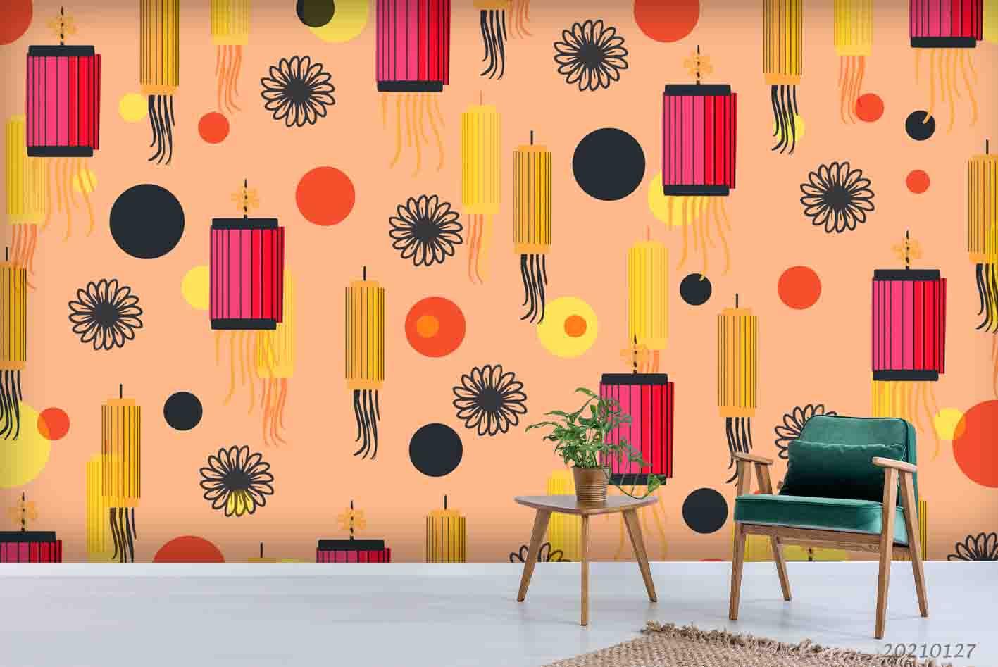 3D Chinese New Year Wall Mural Wallpaper LQH 160- Jess Art Decoration