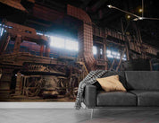 3D Factory Machinery Iron Frame Wall Mural Wallpaper GD 3041- Jess Art Decoration