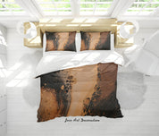3D Abstract Brown Marble Texture Quilt Cover Set Bedding Set Duvet Cover Pillowcases 604- Jess Art Decoration