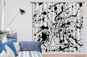 3D Abstract Black Graffiti Curtains and Drapes LQH 29- Jess Art Decoration