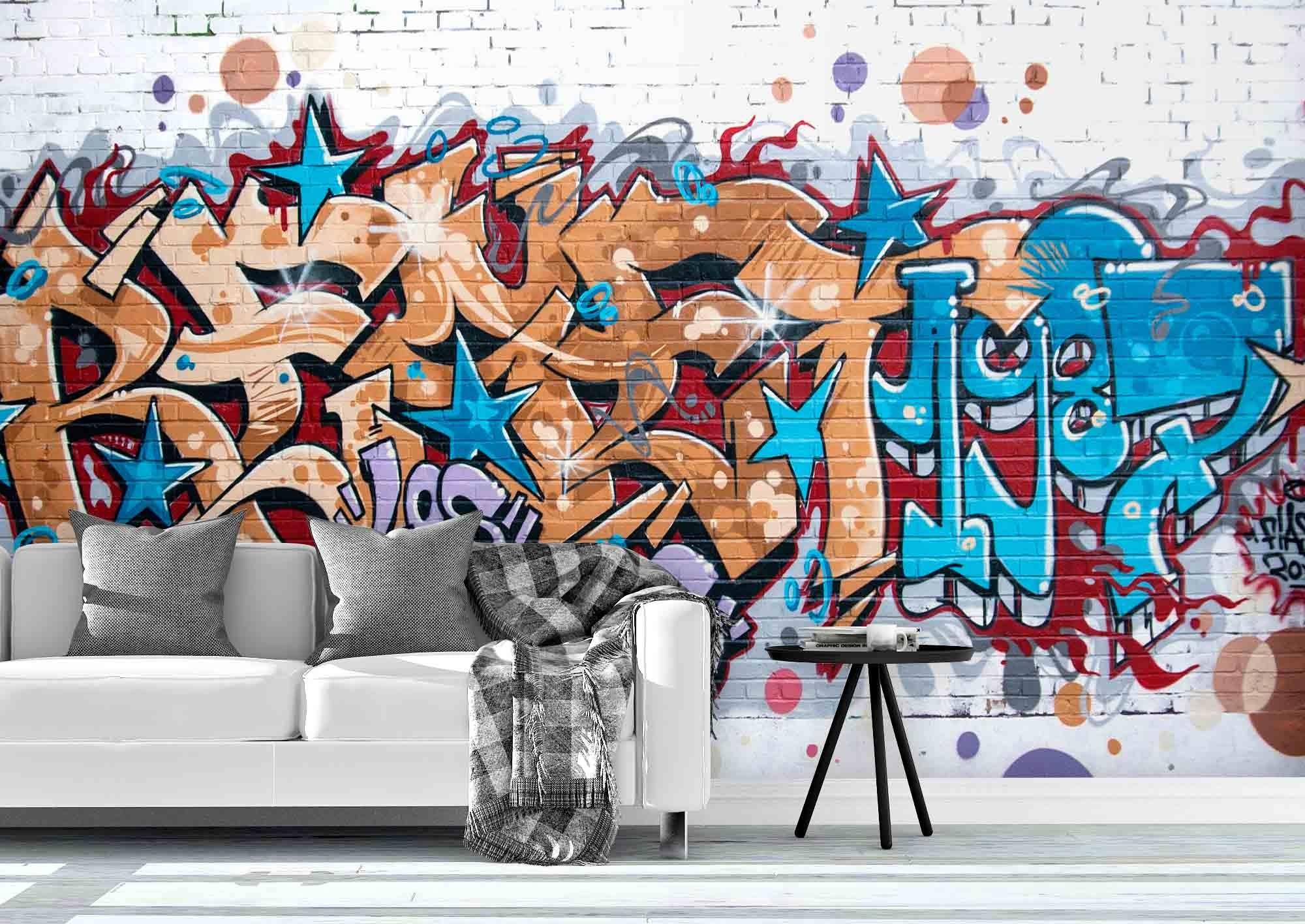 3D Graffiti Wall Mural Wallpaper 251- Jess Art Decoration