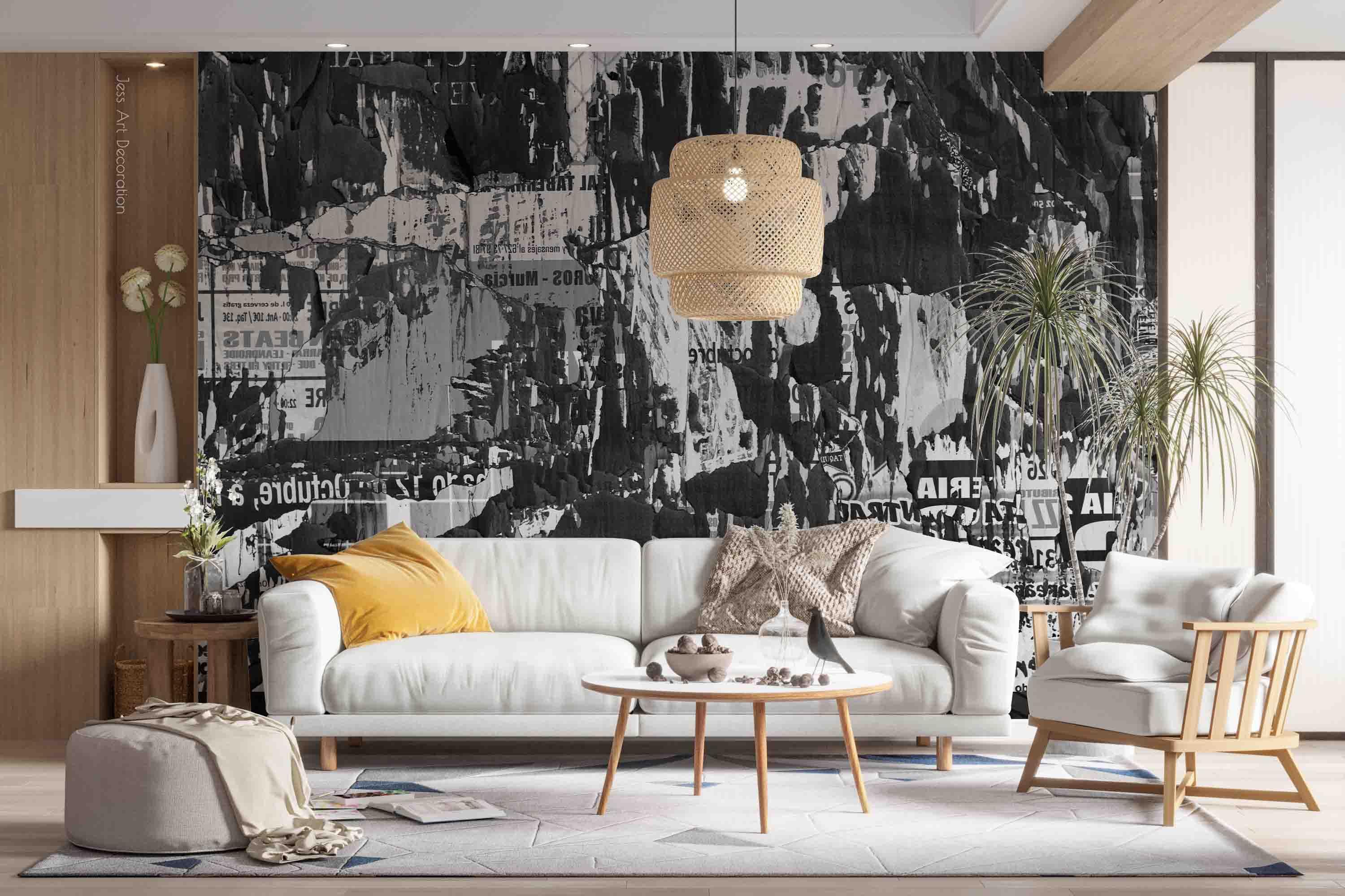 3D Abstract Mountain Alphabet Wall Mural Wallpaper GD 3087- Jess Art Decoration